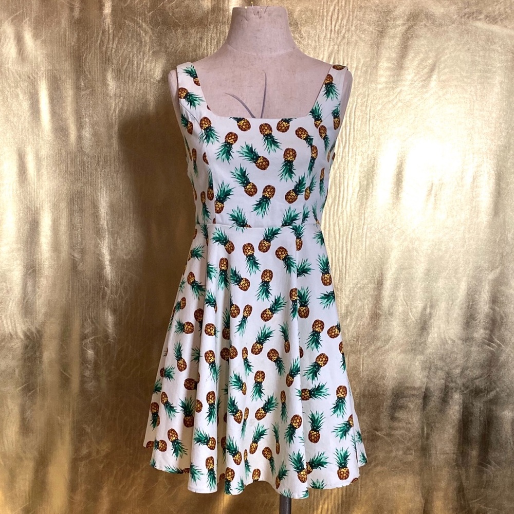 Pineapple shirt swing dress